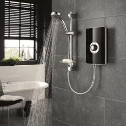 Triton Aspirante 9.5kW Electric Shower Modern Black Gloss 5 Spray -Bathroom Supplies Store 8755466 3