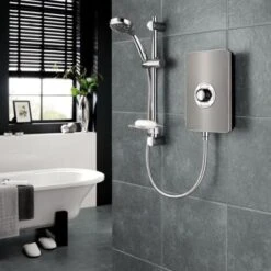 Triton Aspirante Electric Shower - Gun Metal 9.5kW