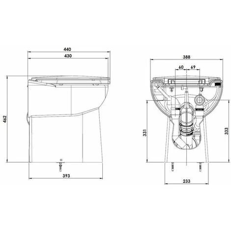 Saniflo Sanicompact Back To Wall Toilet Built-in Macerator Pump 7 Saniflo Sanicompact Back To Wall Toilet Built-in Macerator Pump - Image 5