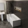 Modern L Shaped Shower Bath Only Left Hand Bathtub 1700 Acrylic -Bathroom Supplies Store 8755830 1