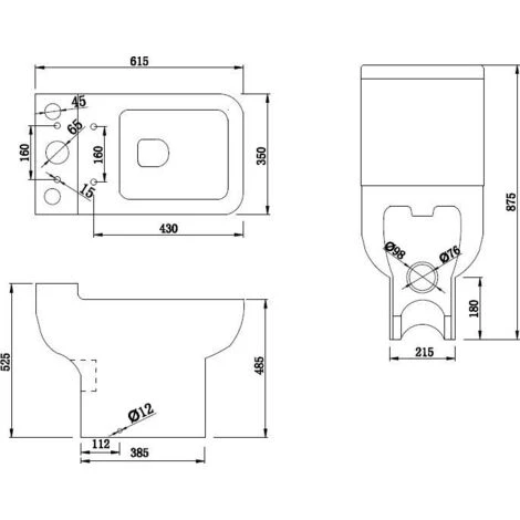 Amelie Comfort Height Toilet & Soft Close Seat 5 Amelie Comfort Height Toilet & Soft Close Seat - Image 3