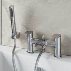 Waterfall Bathroom Basin Tap Bath Shower Mixer Tap Set Chrome -Bathroom Supplies Store 8755925 5