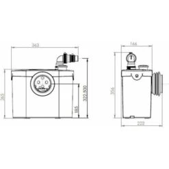 Saniflo Sanitop Up Macerator Pump - 6002 -Bathroom Supplies Store 8756011 5