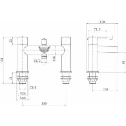 Architeckt Edsberg Bath Shower Mixer Waterfall Tap 11 Architeckt Edsberg Bath Shower Mixer Waterfall Tap -Bathroom Supplies Store 8756122 5