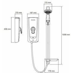 Mira Advance Flex Thermostatic Electric Shower 8.7kW - 1.1785.003 -Bathroom Supplies Store 8756353 4