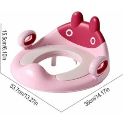 Children's Toilet Reducer, Baby Toilet Seat, Toddler Toilet Reducer With Cushion Grip And Back Trainer, Non-Slip Design, Round And Oval Toilets -Bathroom Supplies Store 87631765 2