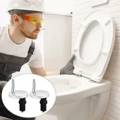 Pack Universal Toilet Seat Fixing Hinged Toilet Seat Cover Toilet Lid Fixings Toilet Seat Replacement Fixing For Toilet Seat Toilet Seat Fix -Bathroom Supplies Store 87645467 3