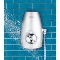 Aqualisa Aquastream Thermostatic Power Shower Satin Chrome -Bathroom Supplies Store 8828627 5