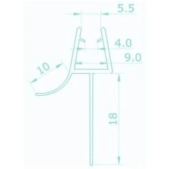 SKY Bath Shower Screen Door Seal Strip For 8mm Glass Thickness 18mm Seals Gap (Type 2) 7 SKY Bath Shower Screen Door Seal Strip For 8mm Glass Thickness 18mm Seals Gap (Type 2) -Bathroom Supplies Store 88805090 3