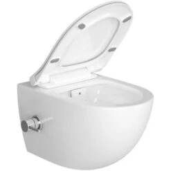 Grohe Toilet Set Rapid SL Support Frame + Rimless Toilet With Thermostatic Bidet Function + Chrome Plate (RapidSL-SATClean-1) -Bathroom Supplies Store 88890772 3