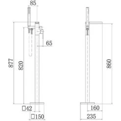 Modern Waterfall Floorstanding Bath Shower Mixer - Chrome -Bathroom Supplies Store 88914757 2