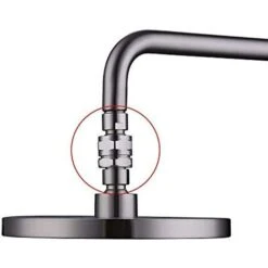 Swivel Shower Head With Brass Ball Joint Adjustable Shower Arm Connector Universal Shower Component Brushed Niekel -Bathroom Supplies Store 89794390 4
