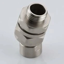 Swivel Shower Head With Brass Ball Joint Adjustable Shower Arm Connector Universal Shower Component Brushed Niekel -Bathroom Supplies Store 89794390 5