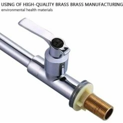 Cold Water Sink Faucet Single Handle One Hole High Arc Deck Mount Stainless Steel Bar Faucet For Kitchen Garden Outdoor RV Easy Installation Chrome -Bathroom Supplies Store 89808249 5