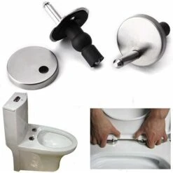 LITZEE Toilet Seat Hinged Toilet Seat Fixing Toilet Seat Fixing Accessory 1 Pair -Bathroom Supplies Store 90319800 5