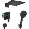 Hansgrohe Vernis Shape Pulsify All-in-one Concealed Shower Set With Overhead Shower 300 XXL + 3-jet Shower, Matt Black -Bathroom Supplies Store 90749197 1