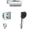 Hansgrohe Ecostat Shape Pulsify Built-in All-in-1 Shower Set With Overhead Shower 230 XXL + Performance 3jets Hand Shower -Bathroom Supplies Store 90858734 1