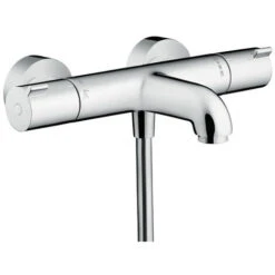 Hansgrohe Ecostat Set Thermostatic Bath/shower Mixer + Hand Shower 105mm 3 Jets + Shower Hose 125cm + Wall Bracket, Chrome -Bathroom Supplies Store 90872307 3