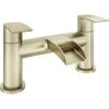 Aquarius Niagara Waterfall Bath Filler Tap Brushed Brass AQ791019 -Bathroom Supplies Store 91061536 1