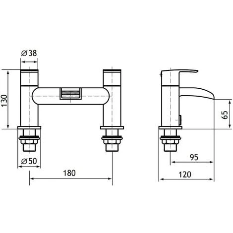 Aquarius Niagara Waterfall Bath Filler Tap Black AQ791018 4 Aquarius Niagara Waterfall Bath Filler Tap Black AQ791018 - Image 2