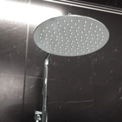 Modern Round Exposed Thermostatic Mixer Shower Set With Shower Head And Handheld -Bathroom Supplies Store 92061683 4