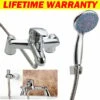 Bathroom Shower Mixer Tap Wall MountModern Bathroom Taps With Shower Head Chrome Single Lever Monobloc Solid Brass Bathroom Taps With Shower System And UK Standard Fitting -Bathroom Supplies Store 92381527 1