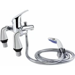 Bathroom Shower Mixer Tap Wall MountModern Bathroom Taps With Shower Head Chrome Single Lever Monobloc Solid Brass Bathroom Taps With Shower System And UK Standard Fitting -Bathroom Supplies Store 92381527 2