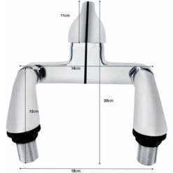 Bathroom Shower Mixer Tap Wall MountModern Bathroom Taps With Shower Head Chrome Single Lever Monobloc Solid Brass Bathroom Taps With Shower System And UK Standard Fitting -Bathroom Supplies Store 92381527 4