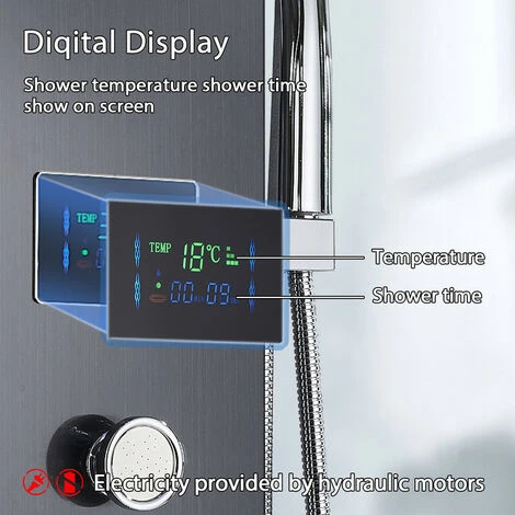 Panel Shower Column Multifunctional Shower System Massaging Nozzles Shower Panel Multifunctional Shower Tower Controlled By Separate Switching 6 Panel Shower Column Multifunctional Shower System Massaging Nozzles Shower Panel Multifunctional Shower Tower Controlled By Separate Switching - Image 4