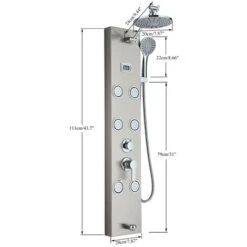 Cascade Shower Panel With Hydro-Massage Shower Panel System With Shower Jet -Bathroom Supplies Store 92849011 5
