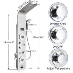 Large Hydromassage Shower Anel LED Shower System With Large LCD Screen -Bathroom Supplies Store 92849017 5