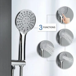 Shower Column Multifunctional Shower System Massaging Nozzles Shower Panel For Bathroom With Adjustable Rain Shower Head -Bathroom Supplies Store 92852232 4