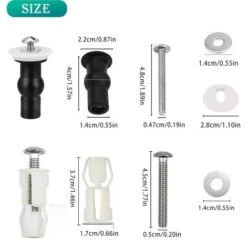 4 Pcs Toilet Seat Hinge Fasteners, Toilet Lid Expansion Screws Toilet Seat Fastener Toilet Seat Screws Set, Toilet Lid Replacement Parts 8 4 Pcs Toilet Seat Hinge Fasteners, Toilet Lid Expansion Screws Toilet Seat Fastener Toilet Seat Screws Set, Toilet Lid Replacement Parts -Bathroom Supplies Store 93528254 2