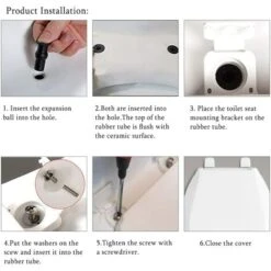 4 Pcs Toilet Seat Hinge Fasteners, Toilet Lid Expansion Screws Toilet Seat Fastener Toilet Seat Screws Set, Toilet Lid Replacement Parts 9 4 Pcs Toilet Seat Hinge Fasteners, Toilet Lid Expansion Screws Toilet Seat Fastener Toilet Seat Screws Set, Toilet Lid Replacement Parts -Bathroom Supplies Store 93528254 3