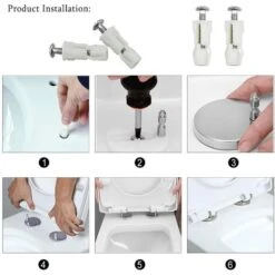 4 Pcs Toilet Seat Hinge Fasteners, Toilet Lid Expansion Screws Toilet Seat Fastener Toilet Seat Screws Set, Toilet Lid Replacement Parts 10 4 Pcs Toilet Seat Hinge Fasteners, Toilet Lid Expansion Screws Toilet Seat Fastener Toilet Seat Screws Set, Toilet Lid Replacement Parts -Bathroom Supplies Store 93528254 4