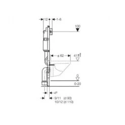 Geberit Toilet Set Duofix UP100 Support Frame + Livea Bello Rimless Toilet, Matt Grey + Softclose Seat + Matt Chrome Plate -Bathroom Supplies Store 94588058 4