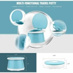 One Piece Infant Potty Training Potty Training Baby Kid Portable Folding Potty Training Kids Travel Toilet Learning Cleaning Kids Boys Girls Car Potty Training Indoor Outdoor Park Camping (Green) -Bathroom Supplies Store 95305547 5