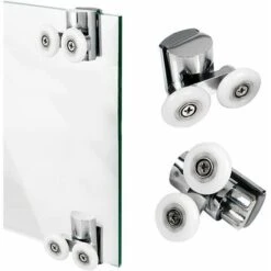 23mm Shower Roller 2 Pieces Up And Down Shower Door Rollers 23mm Shower Door Rollers Sliding Shower Door， -Bathroom Supplies Store 95348923 3