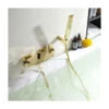 Wall Mounted Waterfall Bathtub Mixer Tap Bathtub Faucet Wall Mounted Waterfall Shower Head Hot And Cold Bathtub Faucet (Gold) -Bathroom Supplies Store 95708932 1