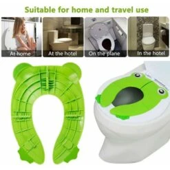 GTA Chairs And Stools Kids Toilet Seat, Foldable Toilet Trainer For On The Go, Portable Travel Toilet Seat With Storage Bag And Toddler Seat Covers -Bathroom Supplies Store 95712246 2