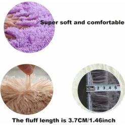 LITZEE Toilet Contour Mat Set Of 3 Soft Microfiber Bathroom Rugs Non-Slip PVC Flannel Studded Backing Bath Mat + Toilet Contour Mat + Lid Cover - Pink -Bathroom Supplies Store 96302846 3