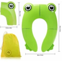 LITZEE Toilet Reducer Toilet Seat For Kids, Foldable Toilet Trainer For On The Go, Portable Travel Toilet Seat With Storage Bag And Toilet Seat Covers (Green) 11 LITZEE Toilet Reducer Toilet Seat For Kids, Foldable Toilet Trainer For On The Go, Portable Travel Toilet Seat With Storage Bag And Toilet Seat Covers (Green) -Bathroom Supplies Store 96304195 5