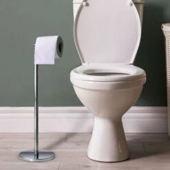 2 In 1 Toilet Roll Holder Free Standing -Bathroom Supplies Store 9730629 3