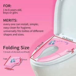 In 1 Child Seat Foldable Toilet Reducer Travel And Home Toilet Reducer(pink) 8 In 1 Child Seat Foldable Toilet Reducer Travel And Home Toilet Reducer(pink) -Bathroom Supplies Store 97683576 2