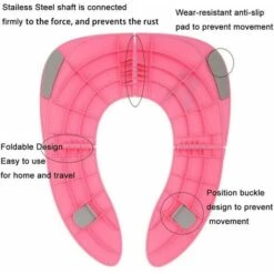 In 1 Child Seat Foldable Toilet Reducer Travel And Home Toilet Reducer(pink) 9 In 1 Child Seat Foldable Toilet Reducer Travel And Home Toilet Reducer(pink) -Bathroom Supplies Store 97683576 3