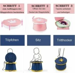 Folding Children's Toilet,Travel Folding Potty,Portable Baby Potty Seat,Foldable Kids Toilet Seat,Indoor Outdoor Baby Travel Potty With Travel Bag (Blue) 9 Folding Children's Toilet,Travel Folding Potty,Portable Baby Potty Seat,Foldable Kids Toilet Seat,Indoor Outdoor Baby Travel Potty With Travel Bag (Blue) -Bathroom Supplies Store 97684870 3