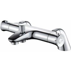 Thermostatic Bathtub Mixer,with 38° Safety Knob Thermostatic Bath Shower Mixer,Thermostatic Bathtub Faucet,Chrome,Brass