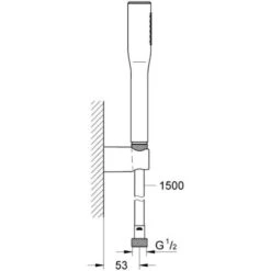 Grohe Bath/shower Set Precision Feel Thermostatic Mixer + Euphoria Cosmopolitan 1 Jet Stick Shower, Chrome (34788000-Euphoria) -Bathroom Supplies Store 98279068 5