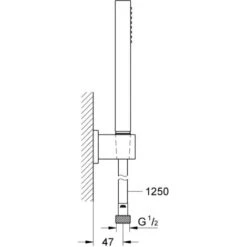 Grohe Bath/shower Set Grohtherm 800 Thermostatic Mixer + 1 Jet Shower Stick, Chrome (34770000-CUBESTICK) -Bathroom Supplies Store 98284145 5