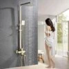 Shower Mixer Taps Shower Set Shower System 3-Function With Rainfall Shower Handheld Bath Tub Brushed Gold 1 Shower Mixer Taps Shower Set Shower System 3-Function With Rainfall Shower Handheld Bath Tub Brushed Gold -Bathroom Supplies Store 99338373 1
